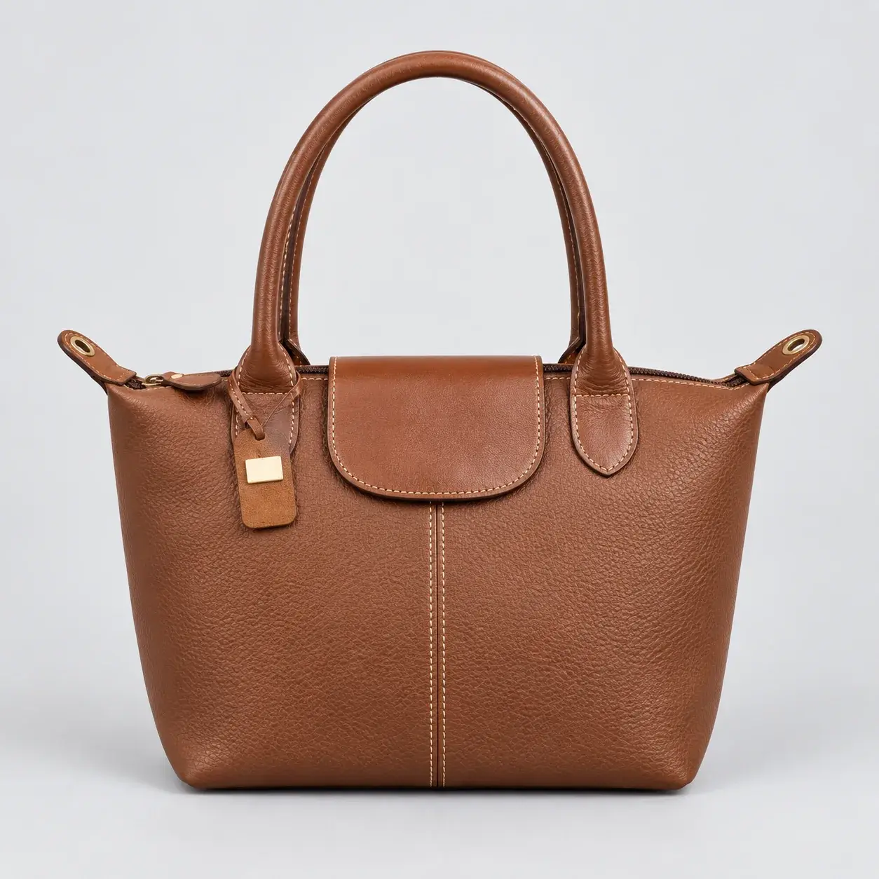 P53 Compact Tote สีน้ำตาล